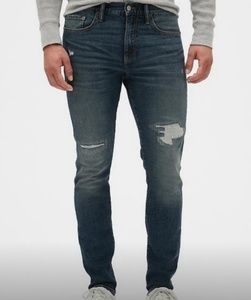 Distressed Skinny Fit Jean's with GapFlex 34x34
